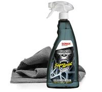 detailmate Juego de limpieza de llantas Sonax - Limpiador de llantas sin ácidos, 1 L + paño de microfibra Allrounder 40 x 40 cm, 380 GSM + guantes de protección