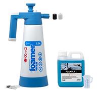 detailmate Juego de prelavado: ValetPRO Foamula 1 (1 L) - Kwazar Venus Super Foamer Cleaning Pro + 2 L + dispensador Puzar Venus Super Foamer Cleaning Pro + 2 L + vaso medidor de 50 ml