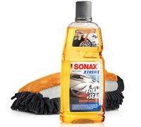 detailmate Juego de sellado de espuma para lavado de coche Sonax Xtreme Foam and Seal, 1 litro + guante de lavado de microfibra profesional 3 en 2