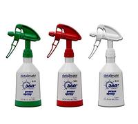 detailmate Juego Made by Kwazar 3 Mercury Super Pro + 360 Grados Viton Pulverizador, Double Action Trigger. Transparente Escala, Stand, 0,5 litros, Italia