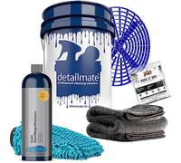 detailmate Koch Chemie Nano Magic - Set de limpieza para coche (750 ml, cubo de 5 galones (aprox. 20 L), inserto de protección antisuciedad, guante de lavado superabsorbente, chenilla por ambos lados
