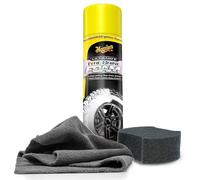 detailmate Meguiar's Ultimate Tyre Shine Foam - Set de cuidado de neumáticos de coche (538 ml, almohadilla aplicadora y gamuza de microfibra)