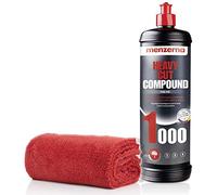 detailmate Menzerna 1000 Heavy Cut - Abrillantador de 1 l + paño de microfibra 55 g/m², 40 x 40 cm