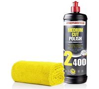 detailmate Menzerna 2400 - Juego de abrillantador (1 L, gamuza de microfibra 550 g/m², 40 x 40 cm)