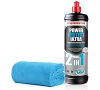 detailmate Menzerna - Juego de abrillantadores Menzerna 2 en 1 Power Protect Ultra 1 L + paño de microfibra 550 g/m², 40 x 40 cm