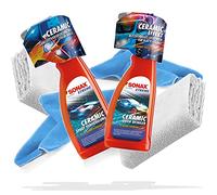 detailmate Sonax - Kit de limpieza para coche Sonax Xtreme Ceramic Spray de 750 ml + Sonax Xtreme Ceramic QuickDetailer 750 ml + 2 paños de microfibra 320 GSM + 550 GSM