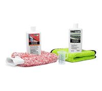 detailmate ValetPRO Set de lavado de coche - Poseidon Car Wash 0,5 l + manopla de lavado - Wash Mitt + 50ml detailmate vaso medidor + detergente de microfibra - Micro fibra Reviver 0,5L + paño seco