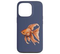 Detallado pez Dorado de Cola de Cola de Color Naranja Carcasa para iPhone 13 Pro
