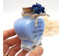detalles bautizo para invitados, velas en cristal personalizadas Detalles Comunion, Bautizo, Boda, Regalito Invitados, ideal como regalo recuerdos comunion (azul, juego de 20)