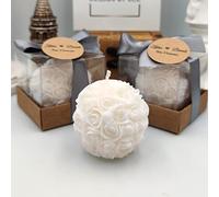 detalles boda para invitados, juego de Rosa velas personalizadas regalos originales para invitados de bodas, recuerdos comunion bautizo de boda (blanco, juego de 150)