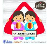 Detalles Infantiles - Bebé a bord bessons nen i nena. Triangle adhesiu per al cotxe