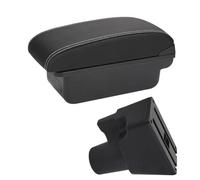 Detalles Interiores Del Reposabrazos Coche, Piezas De Reacondicionamiento, Caja Almacenamiento Accesorios Para El, Para Kia Picanto / 3X-Line(C3 Black white NOUSB)