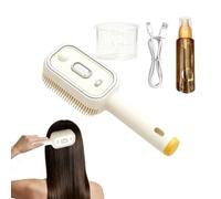Detangling Steam Hair Brush, Cordless Rechargeable Electric Spray & Massage Hair Brush With Oil, Measuring Cup for Home Salon Travel Women