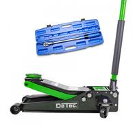 DeTec. Gato Elevador 3T Gato De Taller 75-500 Mm Plano + Llave De Torque