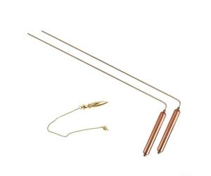 Detección de adivinación Varillas de radiestesia para Metal Professional Plus Treasure Hunting con cobre de 134 x 39 pulgadas paquete colgante 2pcs