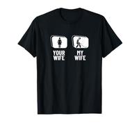 Detección de metales a tu esposa mi esposa marido divertido pesca sucia Camiseta