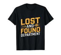 Detección de Metales Divertidos del Departamento perdido y Encontrado Camiseta gráfica económica, Hombre, Negro, L