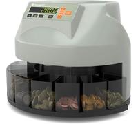 Detectalia M5 - Contadora de monedas cuenta valor y clasifica monedas mezcladas de euro - Clasificadora de monedas separando por denominación