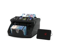 Detectalia V10 Contadora de Billetes con Detección UV/MG/IR/MT/DD, Pantalla TFT 3.5” + Pantalla Externa, Valor Total, Lote y Suma, 1000 Billetes/Min, Compatible EUR/GBP/CHF/USD/SEK/DKK/PLN/TRL/AED/SAR