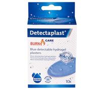Detectaplast hidrogel tirita para curación rápida de heridas en caso de quemaduras, detectable para botiquines de primeros auxilios en la restauración, impermeable, 10 uds