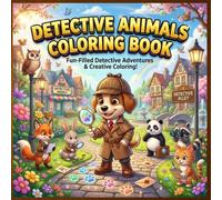 Detective Animals Coloring Book: A Fun Mystery Adventure Coloring Book for Boys & Girls Ages 4-8 Featuring Cute Detective Animals, Exciting Clues, ... Positive Life Lessons to Inspire Observation