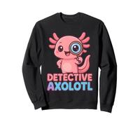 Detective Axolotl Kawaii Pink Spy Secret Agent Disfraz Niña Sudadera