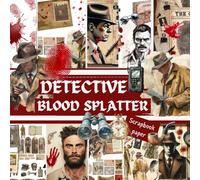 DETECTIVE-BLOOD SPLATTER SCRAPBOOK PAPER: This is a double sided craft paper, used in DIY junk journals, EPHEMERA, ORIGAMI, DECOUPAGE, MIXED MEDIA ART