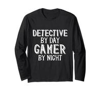 Detective by Day Gamer by Night Police Costume Investigators Manga Larga
