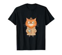 Detective Cat Investigator Mysteried Sleuth, diseño Misterioso Camiseta