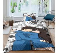 Detective Conan 3D Impresión Anime Funda Nórdica Funda De Edredón para Dormitorio Juego De Cama Microfibra con Cremallera Y Funda De Almohada 2 Piezas Single(135x200cm)