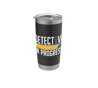 Detective en progreso Detective de investigación de delitos reales Vaso térmico de acero inoxidable de doble pared