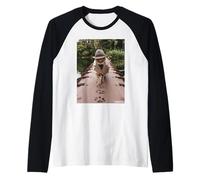 Detective Gato Camiseta Manga Raglan