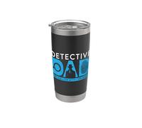 Detective Papá El Ídolo El Mito El Investigador Detective Vaso térmico de acero inoxidable de doble pared