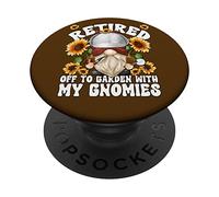 Detective Retirement GNOME Crime Scene Investigator Retired PopSockets PopGrip Adhesivo