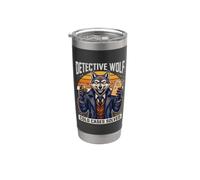 Detective Wolf Casos Resueltos Vaso térmico de acero inoxidable de doble pared