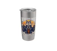 Detective Wolf Casos Resueltos Vaso térmico de acero inoxidable de doble pared