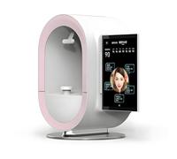 Detector analizador de piel digital 3D, máquina de análisis facial inteligente con IA, analizador de humedad facial de 12 espectros para salón de belleza y cuidado de la piel saludable.,Pink