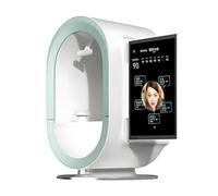 Detector analizador de piel digital 3D, máquina de análisis facial inteligente con IA, analizador de humedad facial de 12 espectros para salón de belleza y cuidado de la piel saludable.,Green