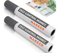 Detector Billetes Falsos - Rotulador Billetes Falsos - Válido para Todas las Divisas: Euros, Dólares, Libras, etc. Fabricados en España (2 unidades)