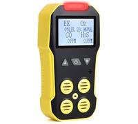 Detector de 4 Gases | O2, CO, H2S, LEL | EU Certificado de Calibración. | Recarga USB | Alarmas sonoras, visuales y por vibración | Pantalla Grande con retroiluminación |