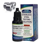 Detector De Acero Inoxidable 15 Ml, Solución De Prueba Rápida, Utilidad De Taller Con Capa Robusta, Verificación De Utensilios De Cocina Con Panel Refinado, Químico 2.68 X 0.98 Pulgadas