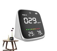 Detector De Aire Interior - Dispositivo De Calidad Portátil, Medidor De Pantalla Digital Multifuncional | Herramienta Compacto Con Funcionalidad De Humedad De Temperatura