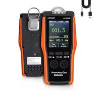 Detector de Amoníaco Portátil Medidor NH3 Aire, AIOMEST Sensor de Amoniaco Gas NH3 0-100 con Resolución 0.1ppm, Registro de Datos, Alarma, para Establos Granjas Agrícolas y Monitoreo de Industrial