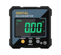 Detector de ángulo magnético, herramienta de pantalla LED, transportador digital de 5,8 x 5,8 x 2,5 cm con lecturas de precisión, dispositivo de medición de ángulo, herramienta digital con diseño