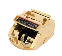 Detector de billetes falsos, contador chapado en oro, máquina contadora multidivisa con pantalla LCD