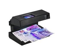Detector de billetes falsos de escritorio portátiles Moneda en efectivo Billetes de banco Comprobador Soporte para máquinas Detección ultravioleta y de marca de agua con lupa Probador de dinero