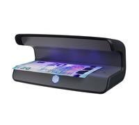 Safescan 55 LED Detector de billetes falsos con luz UV - El detector de dinero también verifica tarjetas de crédito y DNI - Detector billetes falsos con 3 luces LED potentes - Detector de billetes UV
