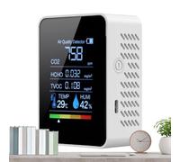 Detector de calidad de aire,Analizador inteligente | Monitor portátil con pantalla clara para detección de CO2 en casa y tiendas de cultivo