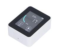 Detector de calidad del aire, detector de CO2 LCD con cable USB para la escuela para la oficina para la familia (blanco)