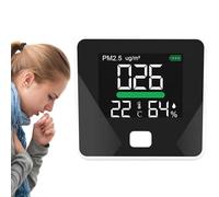 Detector de calidad interna - Dióxido de carbono, medidor con sensor de humedad y temperatura, analizador de contaminación del aire USB recargable | Monitores de alcance